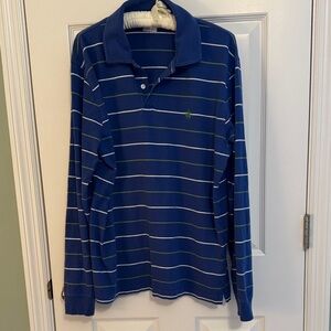 Brooks Brothers Striped Long Sleeve Polo Shirt